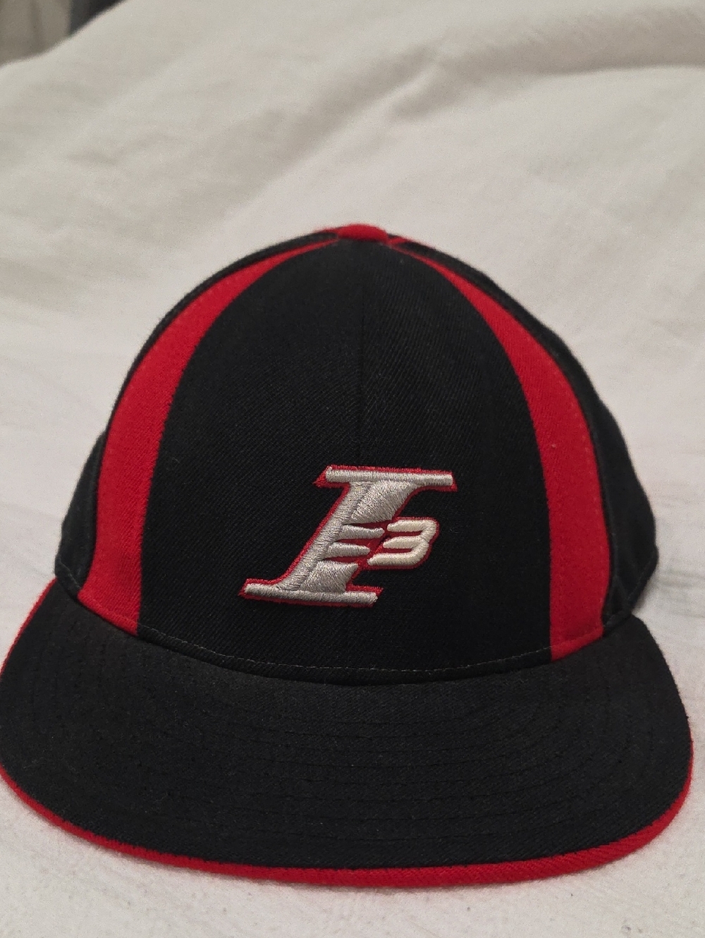 Vintage Reebox Black and Red Allen Iverson Baseball Cap with Silver I3 Emblem